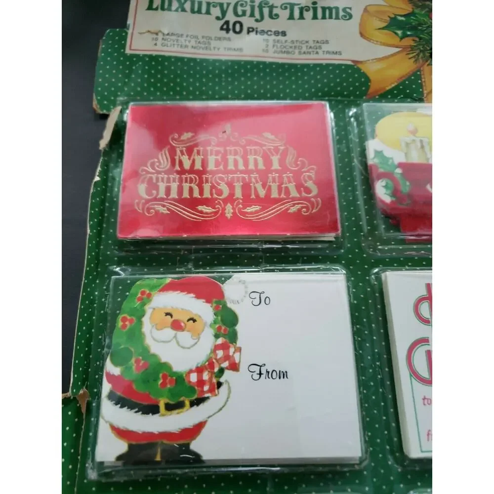 Vintage Luxury Gift Trims Christmas Gift Tags 40 Pieces New in Package RARE‎